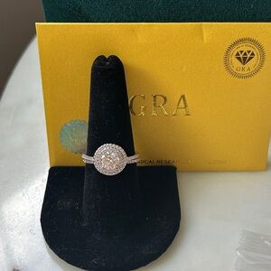 1.0 CT Moissanite Diamond 925 Sterling Silver bridal set size 9 retail $599